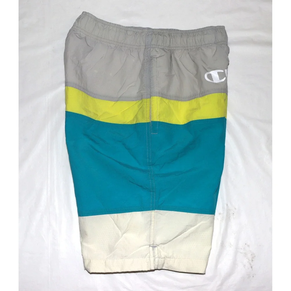 Champion Men's Board Shorts Swim Trunks Striped‎ Shorts Size Small